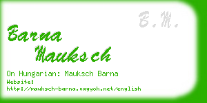 barna mauksch business card